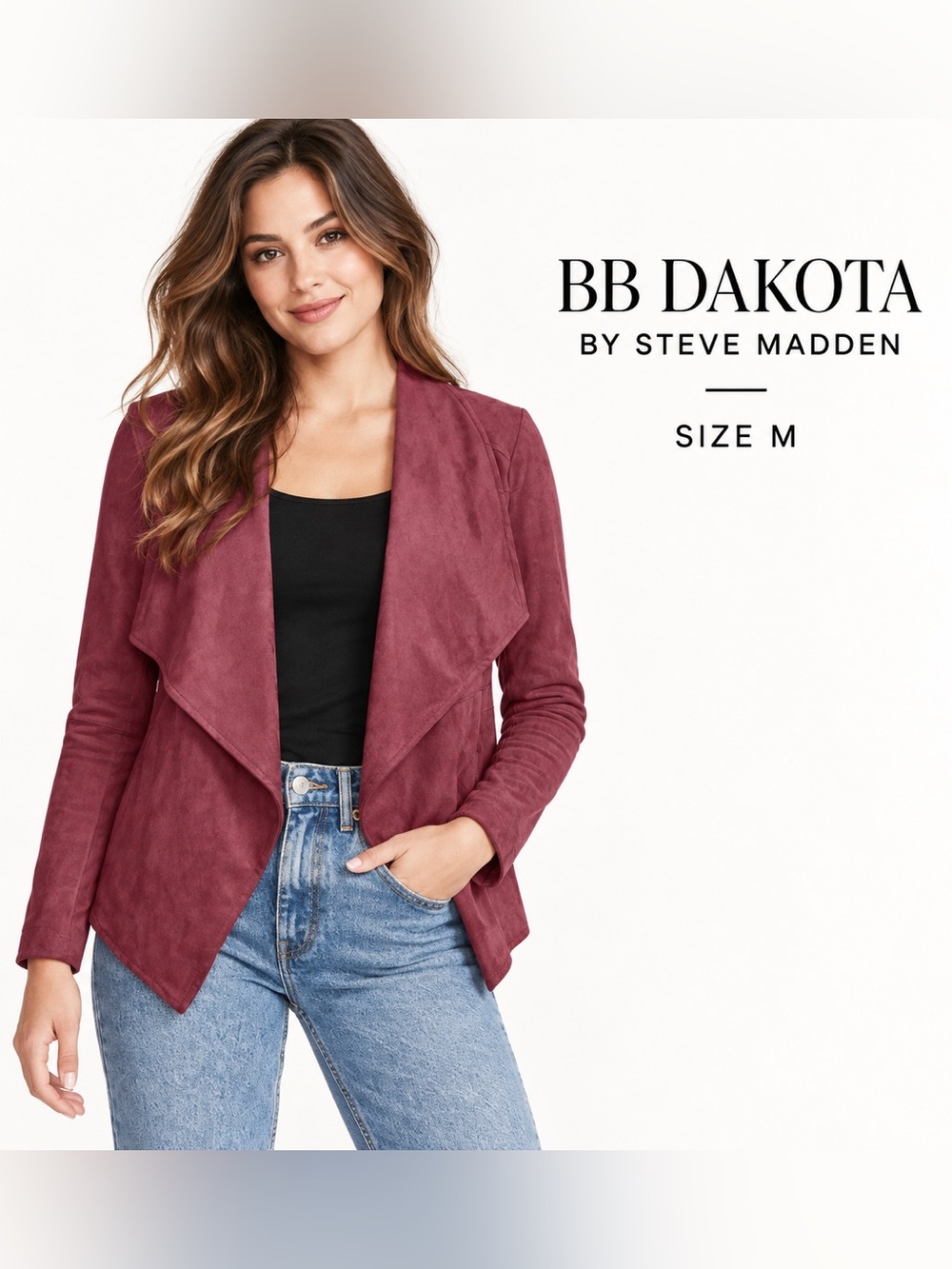 BB Dakota by Steve Madden wade faux suede jacket/M